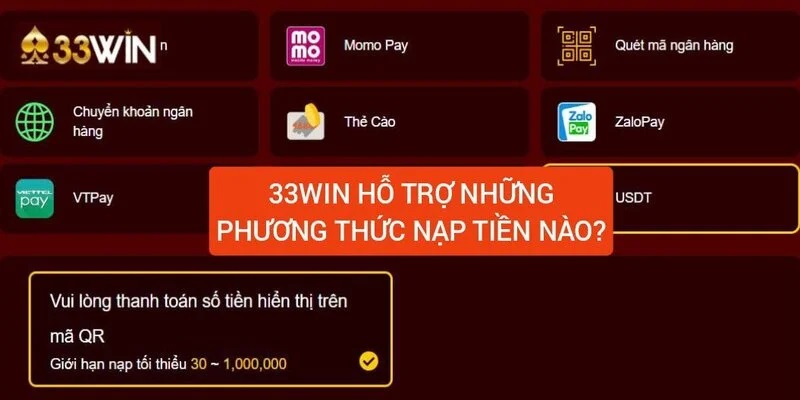 Nạp tiền 33WIN qua thẻ cào
