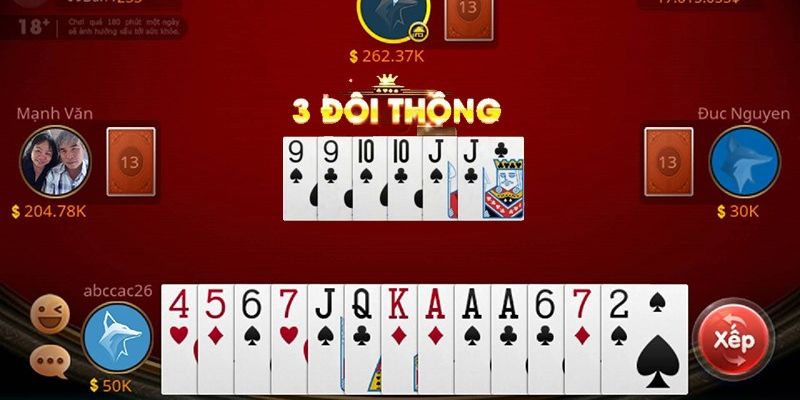 3 đôi thông sẽ chặt được hai (heo) và 3 đôi thông nhỏ hơn